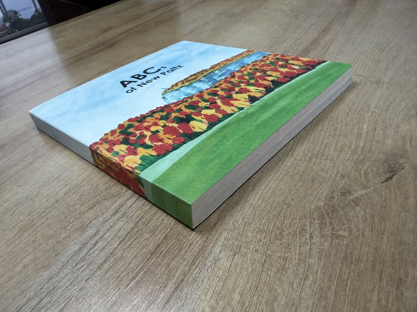 Finished ABCs of New Paltz illustrated hardcover produced by YourBookBound