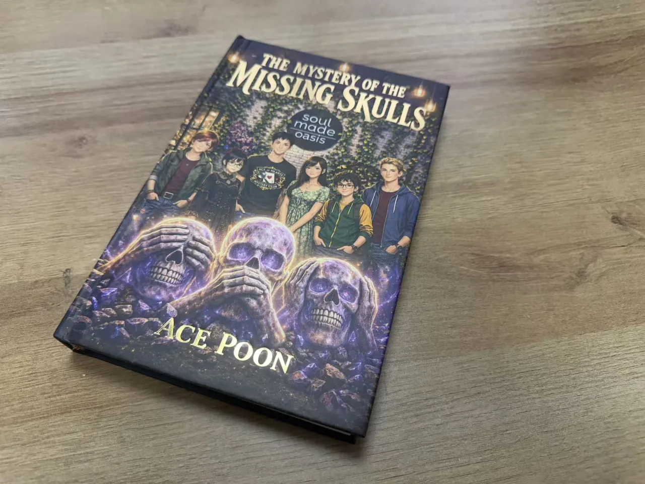 Illustrated mystery hardcover cover
