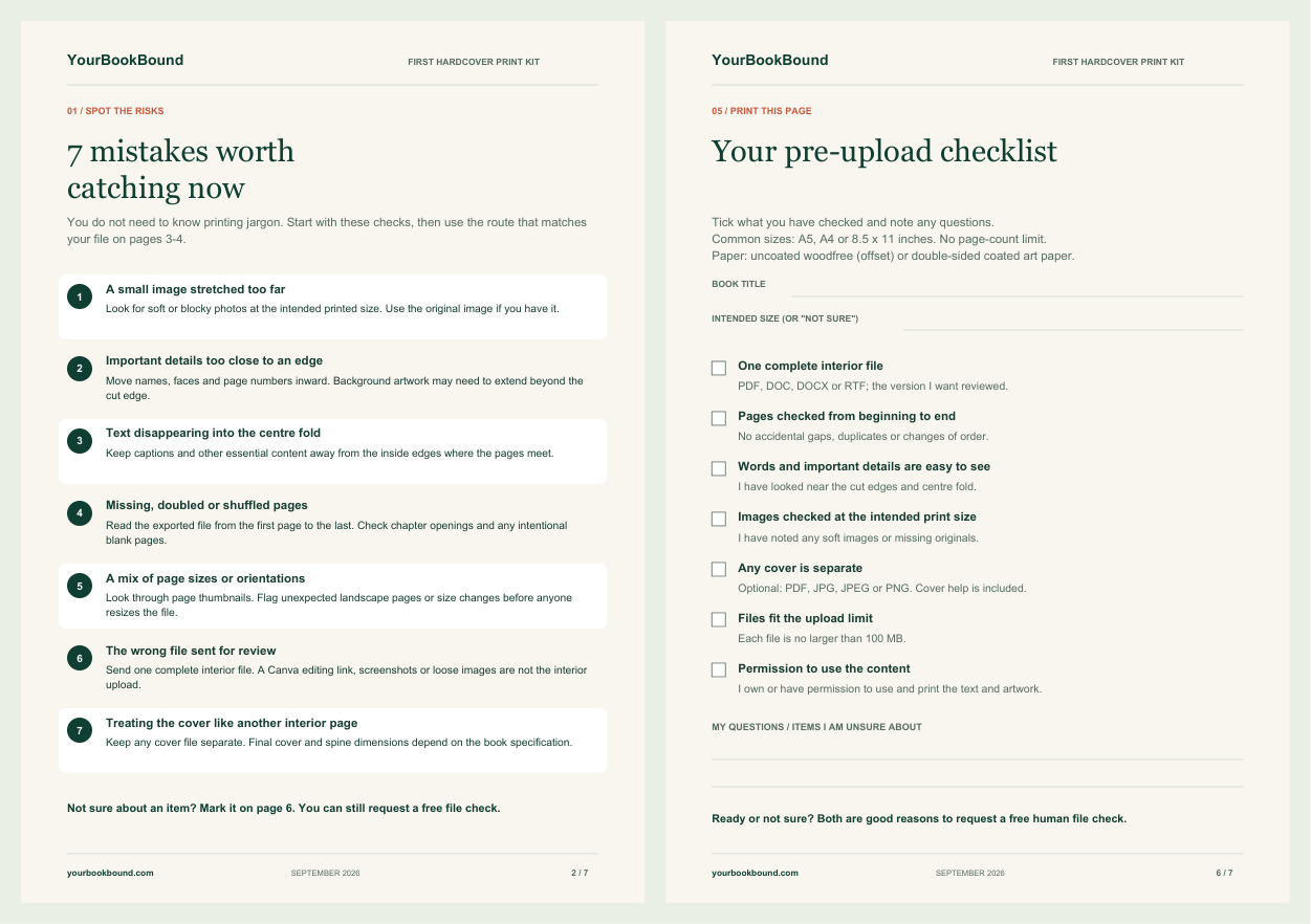 Inside the free Print Kit: common file mistakes and a printable preparation checklist