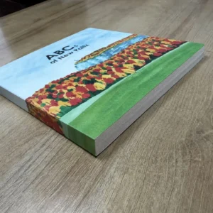Real printed YourBookBound hardcover sample; your book will use your own content.